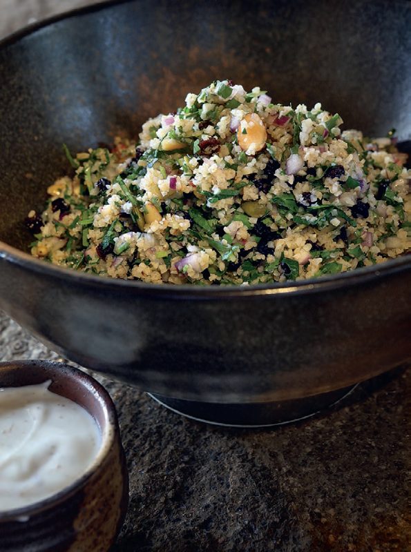Freekeh and nut salad
