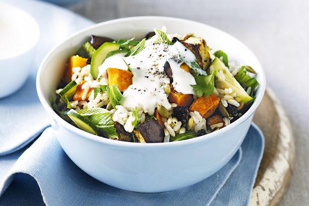 Squash, Eggplant and Rice Salad